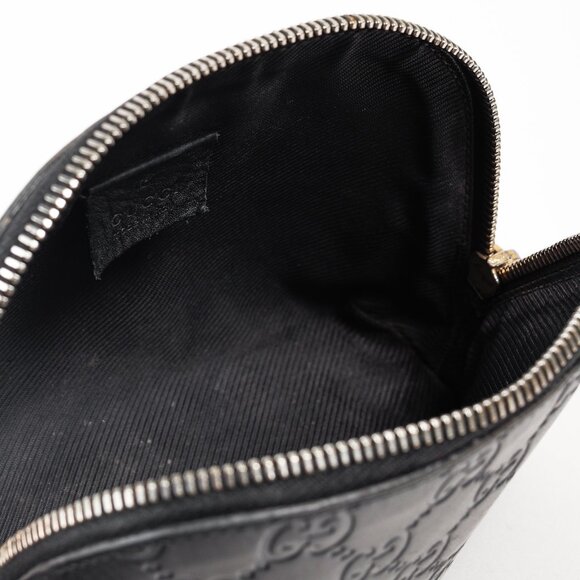 Gucci Guccisimma GG Black Leather Cosmetic Case - Picture 8 of 10
